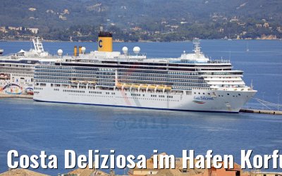 Costa Deliziosa im Hafen Korfu 24.07.2018