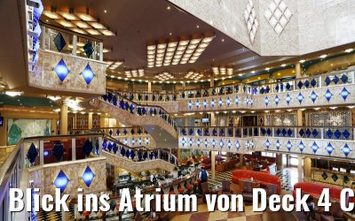 Blick ins Atrium von Deck 4 Costa Favolosa