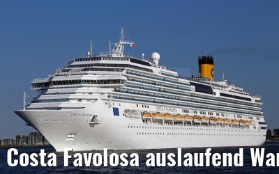 Costa Favolosa auslaufend Warnemuende 12.06.2015