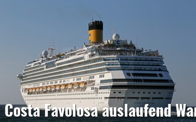 Costa Favolosa auslaufend Warnemuende 12.06.2015