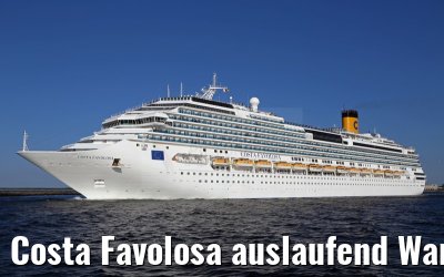 Costa Favolosa auslaufend Warnemuende 12.06.2015