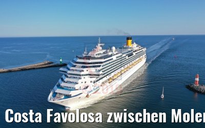 Costa Favolosa zwischen Molen Warnemünde 26.07.2019