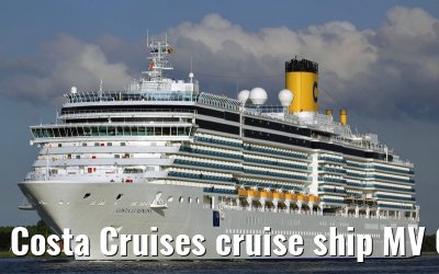 Costa Cruises cruise ship MV Costa Luminosa departing Amsterdam, 16. June 2009