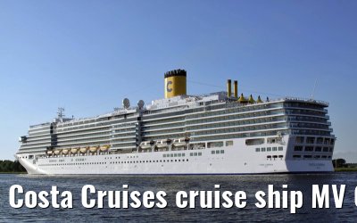 Costa Cruises cruise ship MV Costa Luminosa departing Amsterdam, 16. June 2009