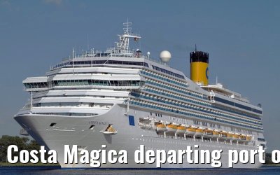 Costa Magica departing port of Amsterdam, 09. July 2011