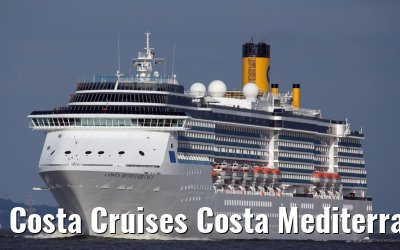 Costa Cruises Costa Mediterranea departing port of Hamburg, 11. June 2014
