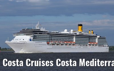 Costa Cruises Costa Mediterranea departing port of Hamburg, 11. June 2014