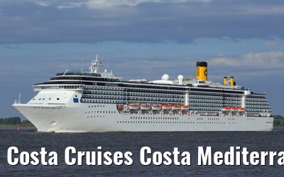 Costa Cruises Costa Mediterranea departing port of Hamburg, 11. June 2014