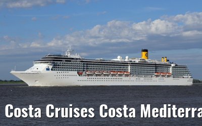 Costa Cruises Costa Mediterranea departing port of Hamburg, 11. June 2014