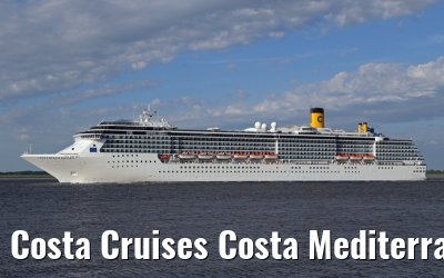 Costa Cruises Costa Mediterranea departing port of Hamburg, 11. June 2014