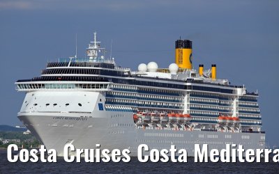 Costa Cruises Costa Mediterranea departing port of Hamburg, 11. June 2014