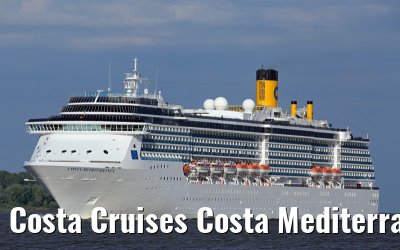 Costa Cruises Costa Mediterranea departing port of Hamburg, 11. June 2014