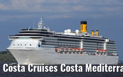 Costa Cruises Costa Mediterranea departing port of Hamburg, 11. June 2014