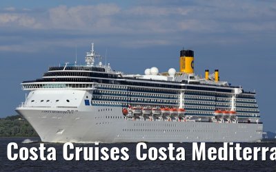 Costa Cruises Costa Mediterranea departing port of Hamburg, 11. June 2014