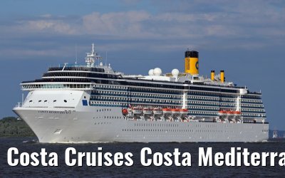 Costa Cruises Costa Mediterranea departing port of Hamburg, 11. June 2014