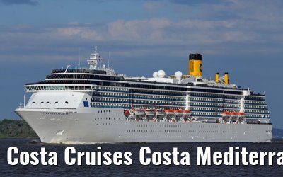 Costa Cruises Costa Mediterranea departing port of Hamburg, 11. June 2014