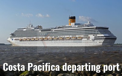 Costa Pacifica departing port of Hamburg 01. June 2016