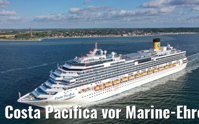 Costa Pacifica vor Marine-Ehrenmal Laboe 09.07.2019 Kieler Förde