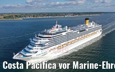 Costa Pacifica vor Marine-Ehrenmal Laboe 09.07.2019 Kieler Förde