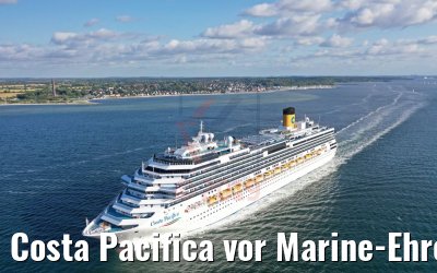 Costa Pacifica vor Marine-Ehrenmal Laboe 09.07.2019 Kieler Förde