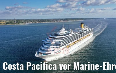 Costa Pacifica vor Marine-Ehrenmal Laboe 09.07.2019 Kieler Förde