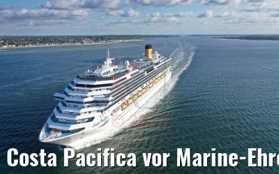 Costa Pacifica vor Marine-Ehrenmal Laboe 09.07.2019 Kieler Förde