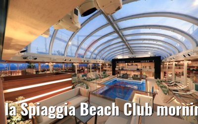 la Spiaggia Beach Club morning view Costa Smeralda