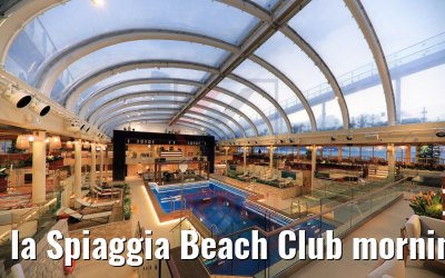 la Spiaggia Beach Club morning view Costa Smeralda