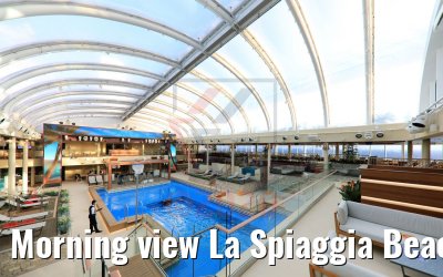 Morning view La Spiaggia Beach Club Costa Smeralda