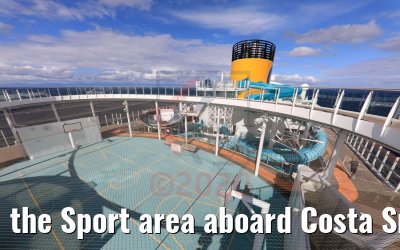 the Sport area aboard Costa Smeralda