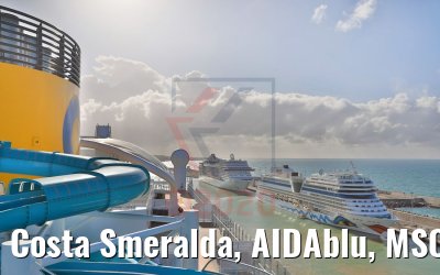 Costa Smeralda, AIDAblu, MSC Divina Civitavecchia 16.10.2020