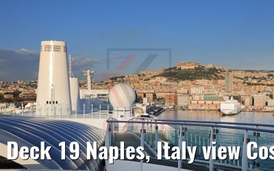 Deck 19 Naples, Italy view Costa Smeralda
