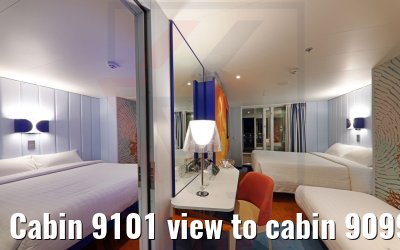 Cabin 9101 view to cabin 9099 with terrace Costa Toscana