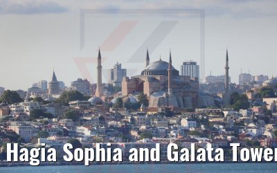Hagia Sophia and Galata Tower Istanbul 18.07.2022
