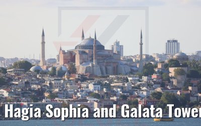 Hagia Sophia and Galata Tower Istanbul 18.07.2022