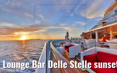 Lounge Bar Delle Stelle sunset view Costa Venezia