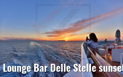 Lounge Bar Delle Stelle sunset view Costa Venezia