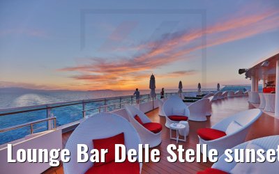 Lounge Bar Delle Stelle sunset view Costa Venezia