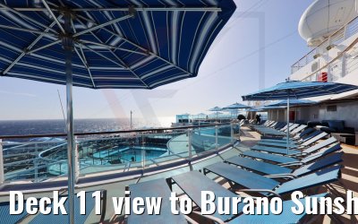 Deck 11 view to Burano Sunshine Deck Costa Venezia