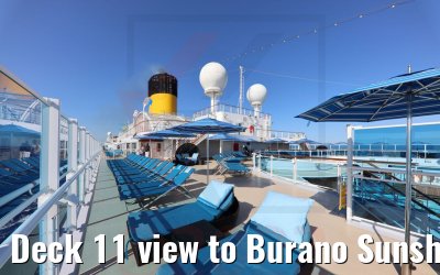 Deck 11 view to Burano Sunshine Deck Costa Venezia