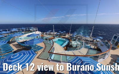 Deck 12 view to Burano Sunshine Deck Costa Venezia
