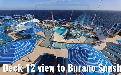 Deck 12 view to Burano Sunshine Deck Costa Venezia