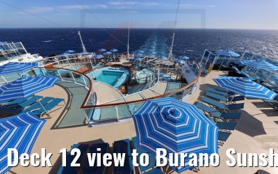 Deck 12 view to Burano Sunshine Deck Costa Venezia
