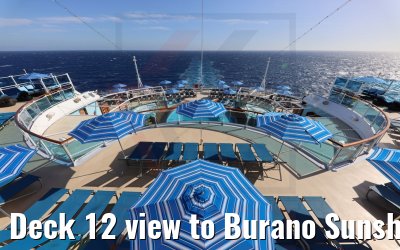Deck 12 view to Burano Sunshine Deck Costa Venezia