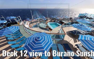 Deck 12 view to Burano Sunshine Deck Costa Venezia