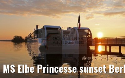 MS Elbe Princesse sunset Berlin Tegel pier 14.04.2016