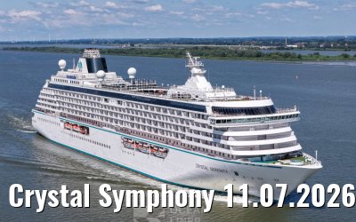 Crystal Symphony 11.07.2026 near Glueckstadt