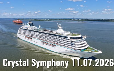 Crystal Symphony 11.07.2026 near Glueckstadt