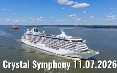 Crystal Symphony 11.07.2026 near Glueckstadt