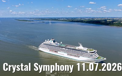 Crystal Symphony 11.07.2026 near Glueckstadt
